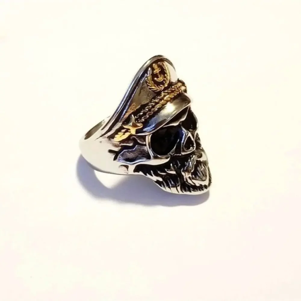 New stainless‎ steel skull ring size 12